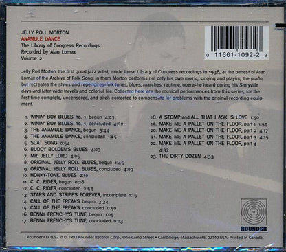 Jelly Roll Morton - Anamule Dance: The Library Of Congress Recordings, Volume 2 (Alan Lomax) (incl. large booklet) (CD)
