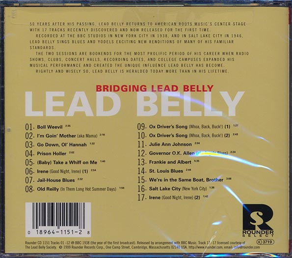 Leadbelly - Bridging Leadbelly (CD)