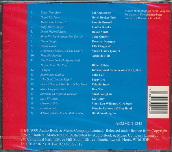 Billie Holiday, Ella Fitzgerald, Dinah Washington, Peggy Lee, Sarah Vaughan, Etc. - A Woman's Place Is In The Groove (CD)