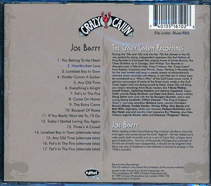 Joe Barry - The Lonliest Boy In Town: Swamp-Pop Blues, R&B: The Crazy Cajun Recordings, Volume 1 (CD)