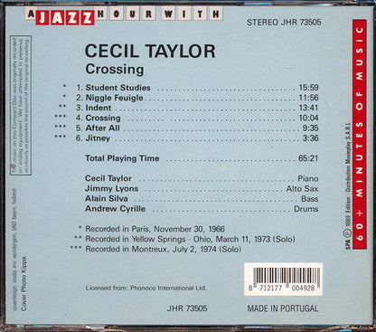 Cecil Taylor - Crossing: A Jazz Hour With Cecil Taylor (CD)