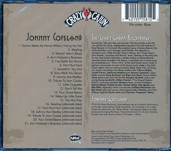 Johnny Copeland - The Crazy Cajun Recordings (CD)