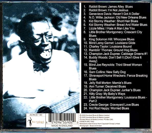 Jelly Roll Morton, Rabbit Brown, Kid Stormy Weather, Etc. - New Orleans Blues (CD)