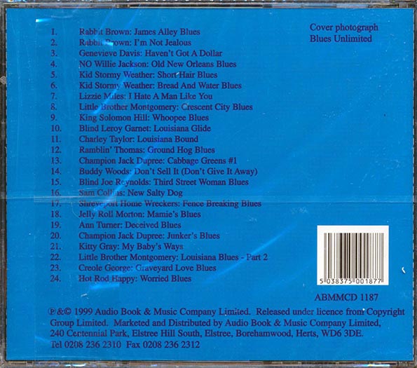 Jelly Roll Morton, Champion Jack Dupree, Rabbit Brown, Etc. - New Orleans Blues (CD)