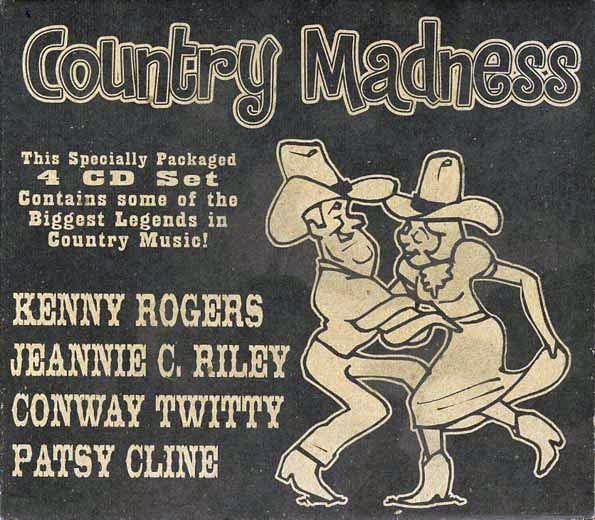 Kenny Rogers, Patsy Cline, Jeannie C Riley, Conway Twitty  - Country Madness (76 tracks) (4xCD) (CD)