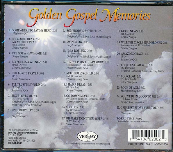 The Staple Singers, Swan Silvertones, Highway QCs, Etc. - Golden Gospel Memories (CD)