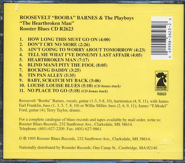Roosevelt Booba Barnes & The Playboys - The Heartbroken Man (CD)