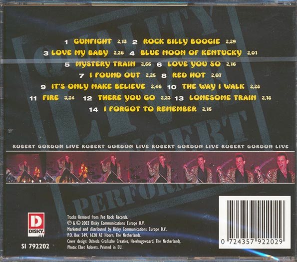 Robert Gordon - Fire: Live In Concert (CD)