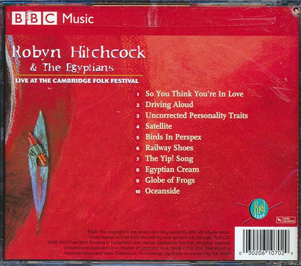Robyn Hitchcock & The Egyptians - Live At The Cambridge Folk Festival (CD)
