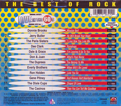 The Everly Brothers, Gene Pitney, Jerry Butler, Etc. - Love In The 60's: The Best Of Rock (CD)