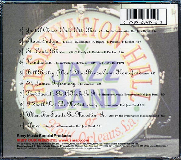 Preservation Hall Jazz Band - Marching Down Bourbon Street (CD)