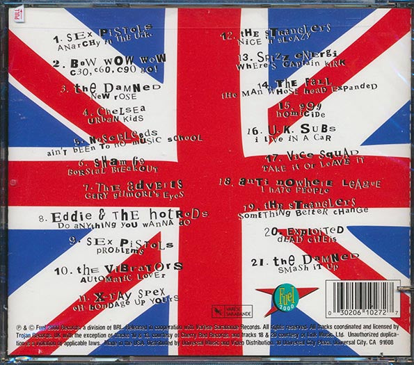 Sex Pistols, UK Subs, The Damned, Etc. - Anarchy, Angst And Bollocks: The UK Punk Anthology (CD)