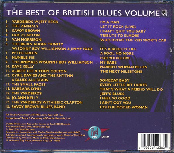 Eric Clapton, The Yardbirds, Jeff Beck, The Animals, Jimmy Page, Etc. - Best Of British Blues 2 (CD)