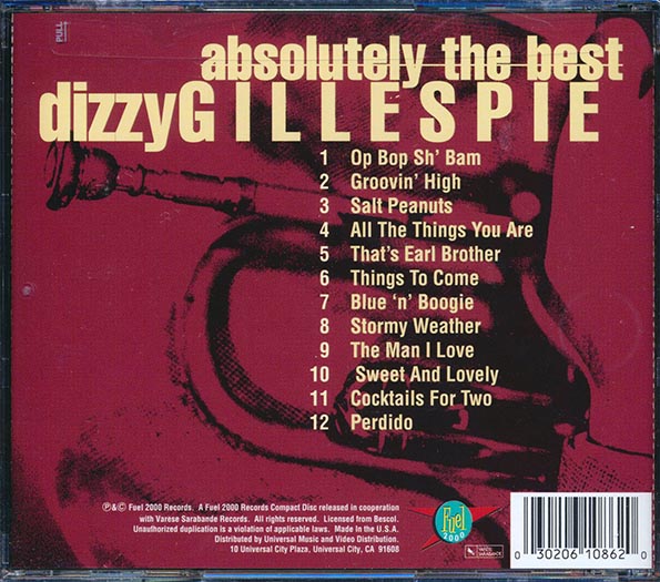 Dizzy Gillespie - Absolutely The Best (CD)