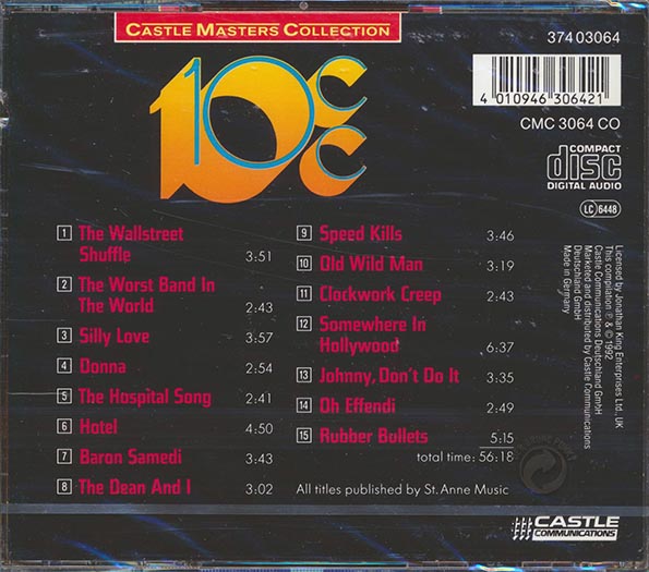10CC - 10CC Castle Masters Collection (CD)