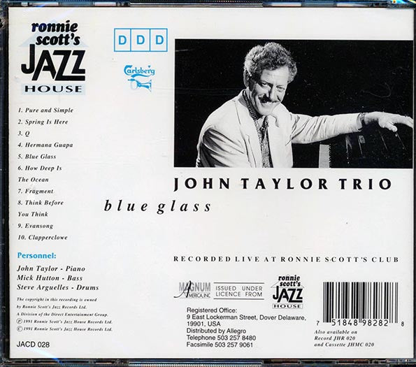 John Taylor Trio - Blue Glass (CD)