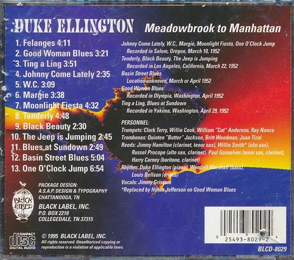 Duke Ellington - Meadowbrook To Manhattan (CD)