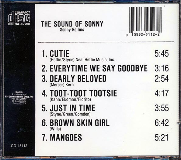 Sonny Rollins - The Sound Of Sonny (CD)