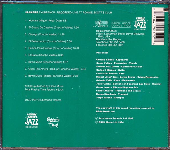 Irakere - Exuberancia: Live At Ronnie Scott's Club (CD)
