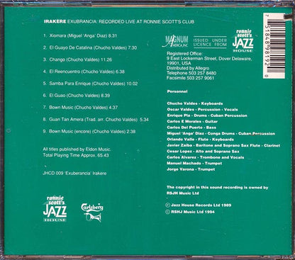 Irakere - Exuberancia: Live At Ronnie Scott's Club (CD)