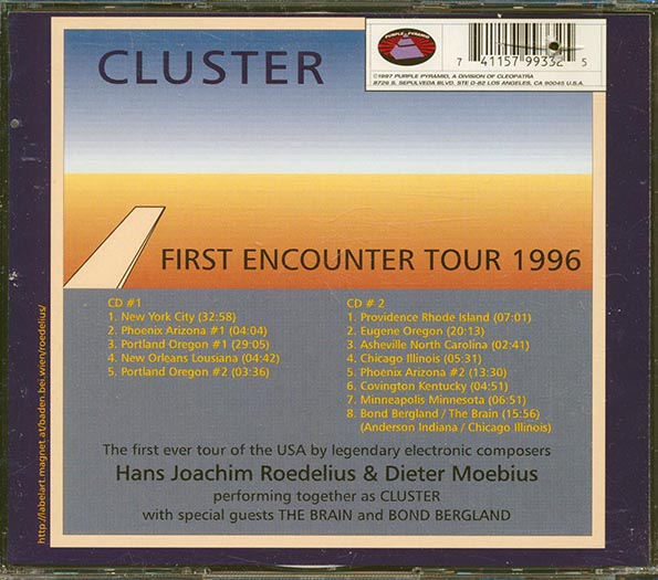 Cluster - First Encounter Tour 1996 (2xCD) (CD)