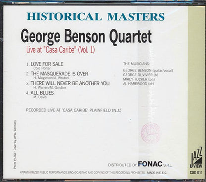 George Benson Quartet - Live At Casa Caribe Volume 1 (CD)