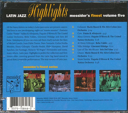 Mario Bauza & His Afro-Cuban Jazz Orchestra, Paquito D'Rivera & The United Nation Orchestra, Etc. - Latin Jazz Highlights: Messidor's Finest Volume 5 (CD)