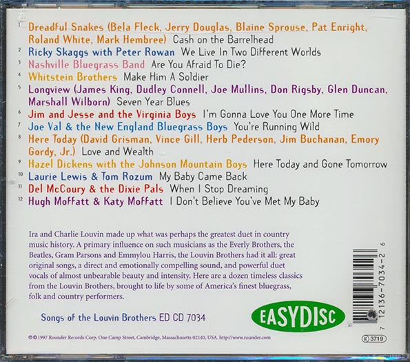 Bela Fleck, Nashville Bluegrass Band, Pat Enright, Etc. - Songs Of The Louvin Brothers (CD)