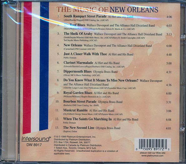 Al Hirt & His Band, Olympia Brass Band, Wallace Davenport, Etc. - The Music Of New Orleans (CD)