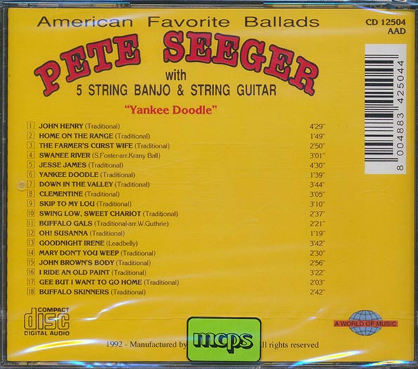 Pete Seeger - American Favorite Ballads: With 5 String Banjo And 12 String Guitar (CD)