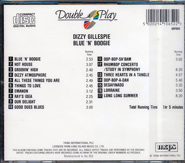 Dizzy Gillespie - Blue 'N' Boogie (CD)