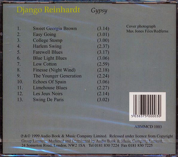 Django Reinhardt - Gypsy (CD)