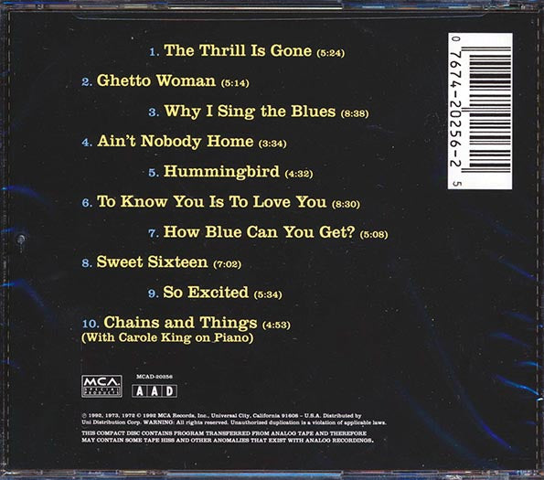 BB King - Why I Sing The Blues (CD)