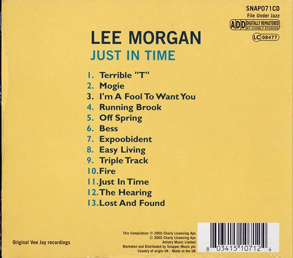 Lee Morgan - Just In Time (CD)