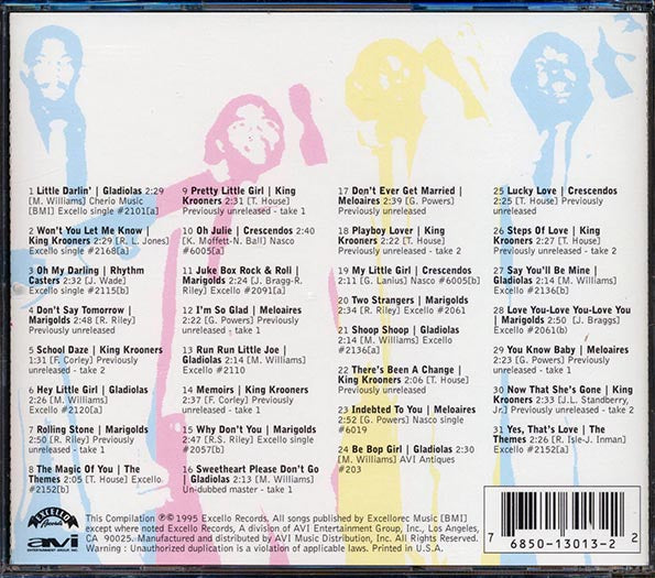 Gladiales, Marigolds, King Krooners, Meloaires, Etc. - Excello Vocal Groups (CD)