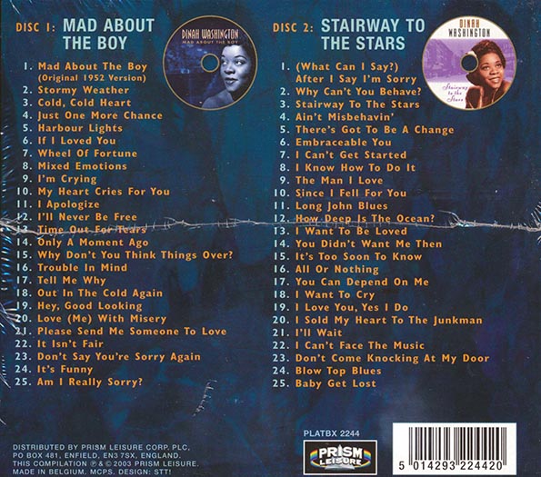 Dinah Washington - 50 Original Recordings: Mad About The Boy + Stairway To The Stars (50 tracks) (CD)