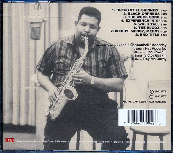 Cannonball Adderley & His Quintet - En Concert Avec Europe1 Salle Pleyel 27 Mars, 1969 (CD)