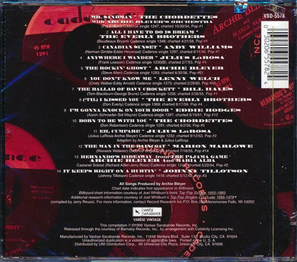 Andy Williams, The Chordettes, The Everly Brothers, Etc. - The History Of Cadence Volume 1 (CD)