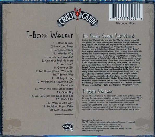 T-Bone Walker - T-Bone Standard Time: The Crazy Cajun Recordings (CD)