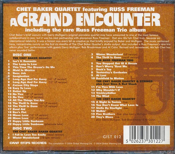 Chet Baker, Russ Freeman - A Grand Encounter (CD)