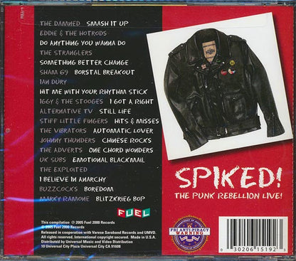 Sham 69, Johnny Thunders, Iggy & The Stooges, UK Subs, Buzzcocks, The Damned, Etc. - Spiked! The Punk Rebellion Live (CD)