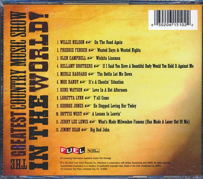 Willie Nelson, Freddie Fender, Glen Campbell, Jimmy Dean, Etc. - The Greatest Country Music Show In The World! (CD)