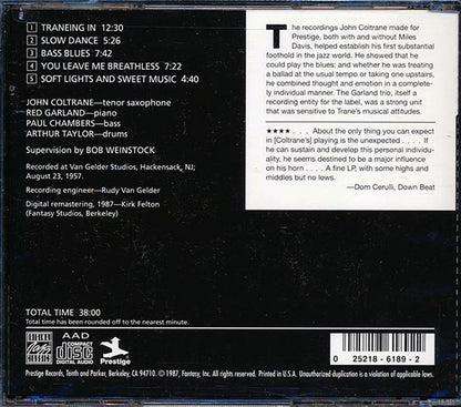 John Coltrane, Red Garland Trio - Traneing In (CD)