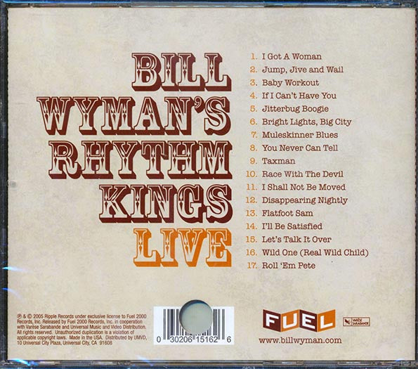 Bill Wyman's Rhythm Kings - Bill Wyman's Rhythm Kings's Rhythm Kings Live (CD)