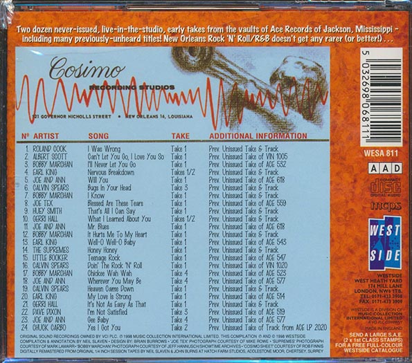 Earl King, Joe Tex, Huey Piano Smith, Etc. - The First Take Is The Deepest: Previously Unissued Alternate Versions From The Vaults Of Ace Records (CD)