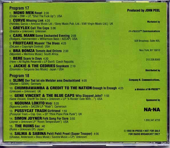 Various - Peel Out In The States Programs 17 & 18 (CD)