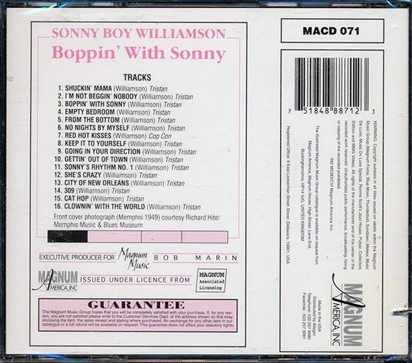 Sonny Boy Williamson - Boppin' With Sonny (CD)