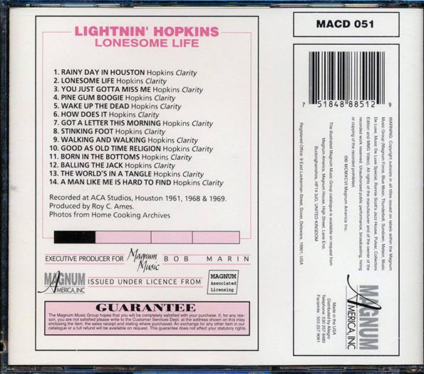 Lightnin' Hopkins - Lonesome Life (CD)