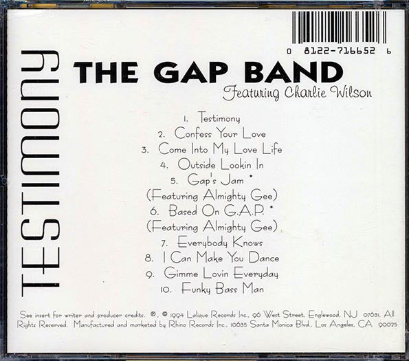 The Gap Band - Testimony (CD)