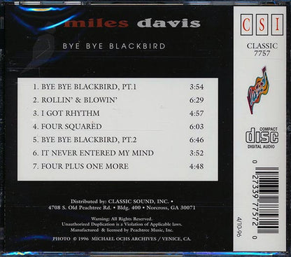 Miles Davis - Bye Bye Blackbird (CD)